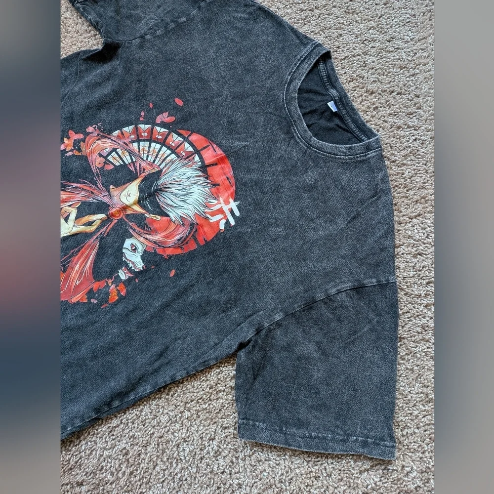 Jujutsu Kaisen Satoru Gojo Graphic Acid Washed T-shirt Large - Picture 5 of 9